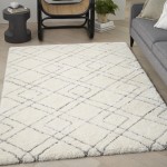 Nourison Dreamy Shag DRS07 Area Rug, Ivory, 4' x 6'