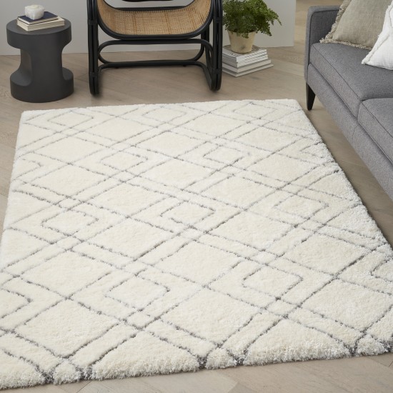 Nourison Dreamy Shag DRS07 Area Rug, Ivory, 4' x 6'