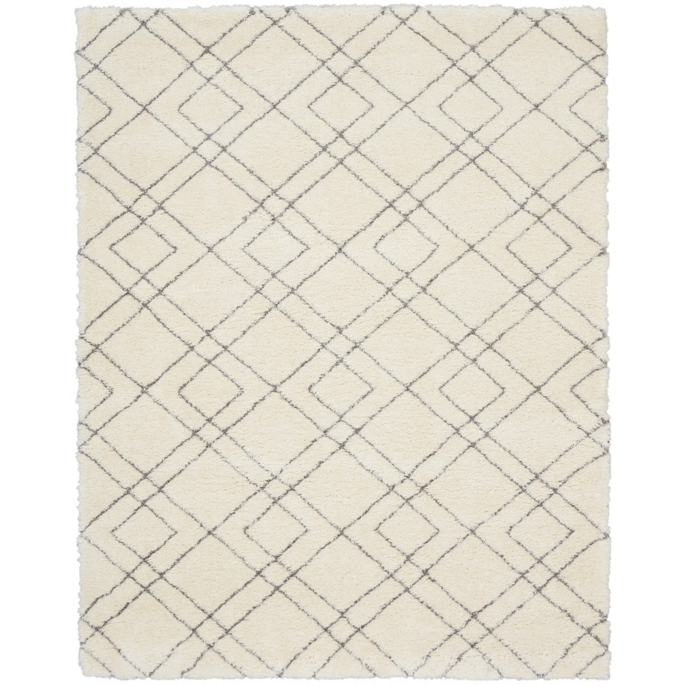 Nourison Dreamy Shag DRS07 Area Rug, Ivory, 9' x 12'