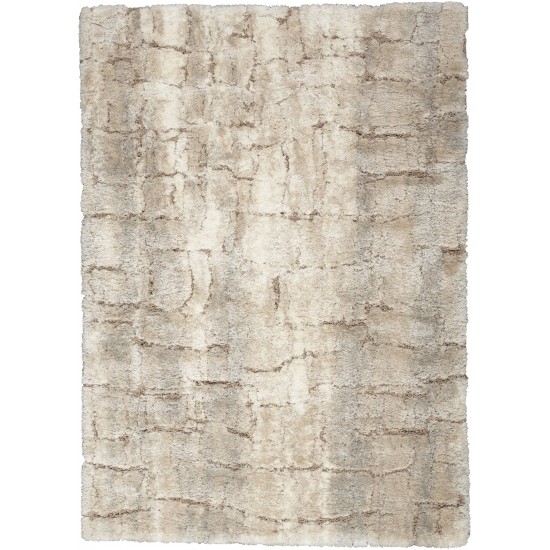 Nourison Dreamy Shag DRS09 Area Rug, Ivory/Beige, 5'3" x 7'3"