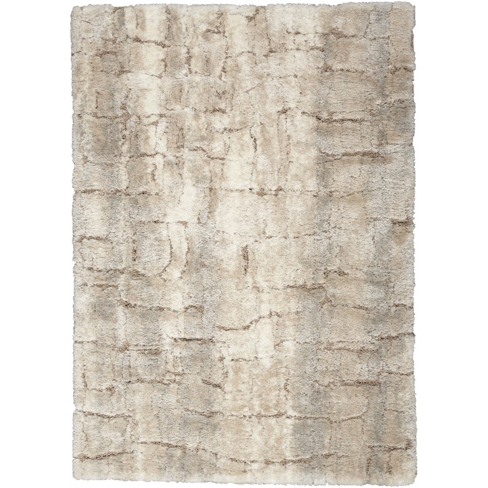 Nourison Dreamy Shag DRS09 Area Rug, Ivory/Beige, 5'3" x 7'3"