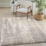 Nourison Dreamy Shag DRS09 Area Rug, Ivory/Beige, 5'3" x 7'3"