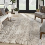 Nourison Dreamy Shag DRS09 Area Rug, Ivory/Beige, 7'10" x 9'10"