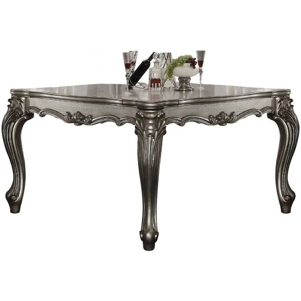 ACME Versailles Counter Height Table, Antique Platinum ACME Versailles Counter Height Table, Antique Platinum
