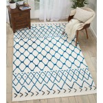 Nourison Kamala DS500 Area Rug, White/Blue, 3'11" x 5'11"