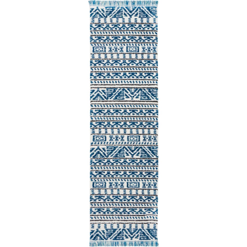 Nourison Kamala DS503 Runner Rug, Ivory/Blue, 2'2" x 7'6"