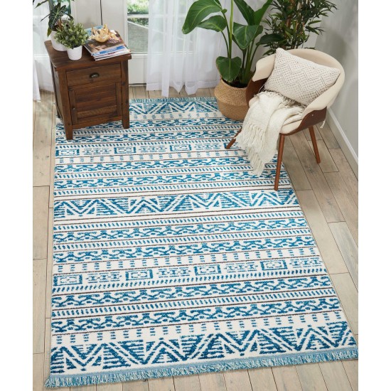 Nourison Kamala DS503 Area Rug, Ivory/Blue, 3'11" x 5'11"