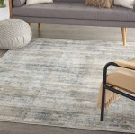 Kathy Ireland Home Desert Skies DSK06 Area Rug, Teal, 3'9" x 5'9"