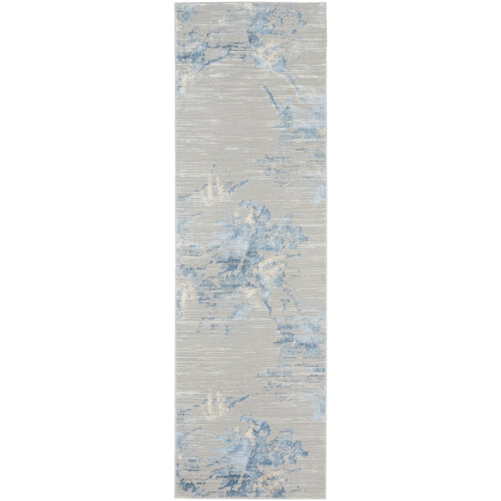 Calvin Klein Ck005 Enchanting ECH01 Runner Rug, Grey/Sky, 2'3" x 7'3"