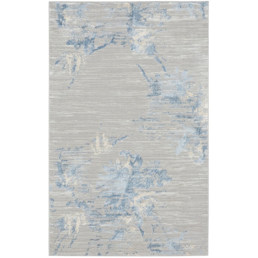 Calvin Klein Ck005 Enchanting ECH01 Area Rug, Grey/Sky, 3'2" x 5'