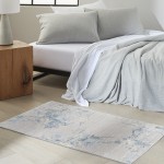 Calvin Klein Ck005 Enchanting ECH01 Area Rug, Grey/Sky, 3'2" x 5'