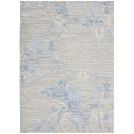 Calvin Klein Ck005 Enchanting ECH01 Area Rug, Grey/Sky, 5'3" x 7'3"