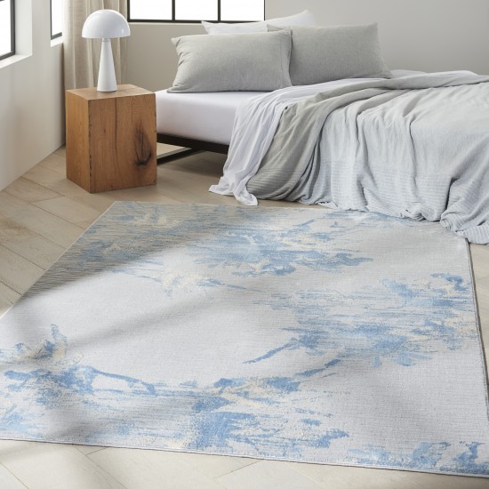 Calvin Klein Ck005 Enchanting ECH01 Area Rug, Grey/Sky, 5'3" x 7'3"