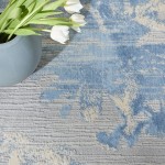 Calvin Klein Ck005 Enchanting ECH01 Area Rug, Grey/Sky, 5'3" x 7'3"