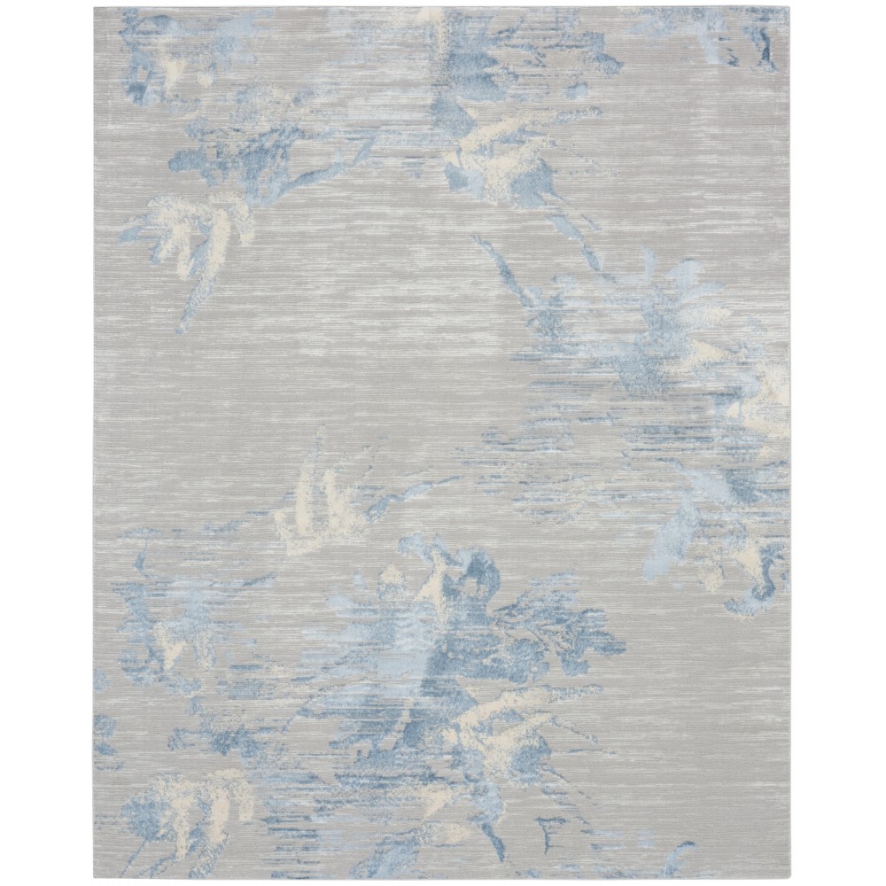 Calvin Klein Ck005 Enchanting ECH01 Area Rug, Grey/Sky, 8' x 10'