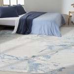 Calvin Klein Ck005 Enchanting ECH01 Area Rug, Grey/Sky, 8' x 10'