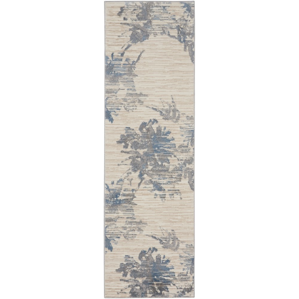 Calvin Klein Ck005 Enchanting ECH01 Runner Rug, Ivory/Grey/Blue, 2'3" x 7'3" Calvin Klein Ck005 Enchanting ECH01 Runner Rug, Ivory/Grey/Blue, 2'3" x 7'3"