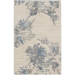 Calvin Klein Ck005 Enchanting ECH01 Area Rug, Ivory/Grey/Blue, 3'2" x 5'