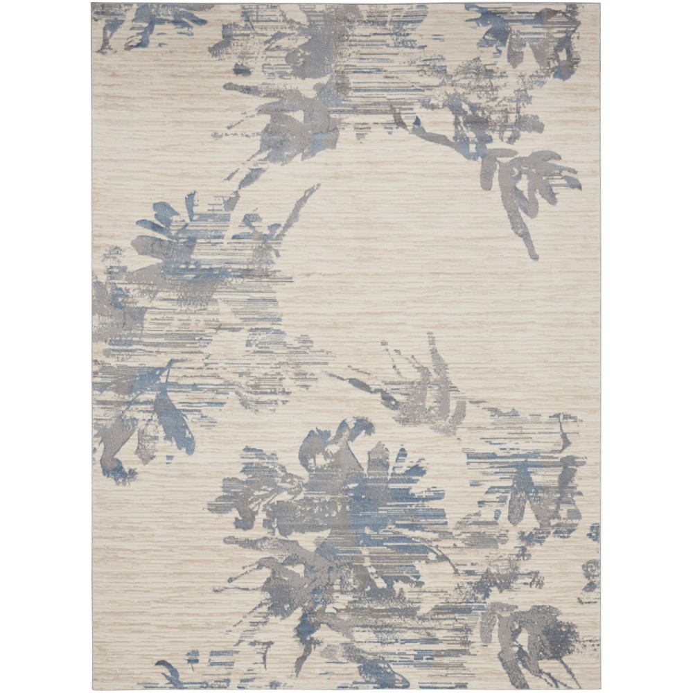 Calvin Klein Ck005 Enchanting ECH01 Area Rug, Ivory/Grey/Blue, 8' x 10'