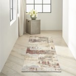 Calvin Klein Ck005 Enchanting ECH02 Runner Rug, Grey/Rust, 2'3" x 7'3"