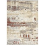 Calvin Klein Ck005 Enchanting ECH02 Area Rug, Grey/Rust, 5'3" x 7'3"