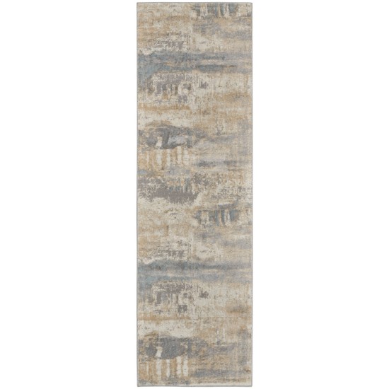 Calvin Klein Ck005 Enchanting ECH02 Runner Rug, Ivory/Seaglass, 2'3" x 7'3"