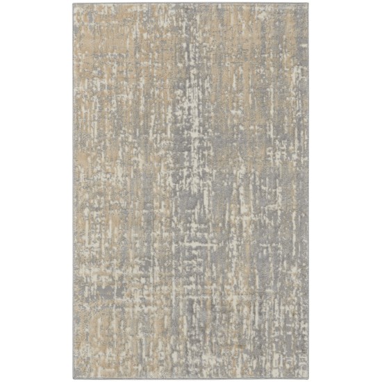 Calvin Klein Ck005 Enchanting ECH04 Area Rug, Grey/Beige, 3'2" x 5'