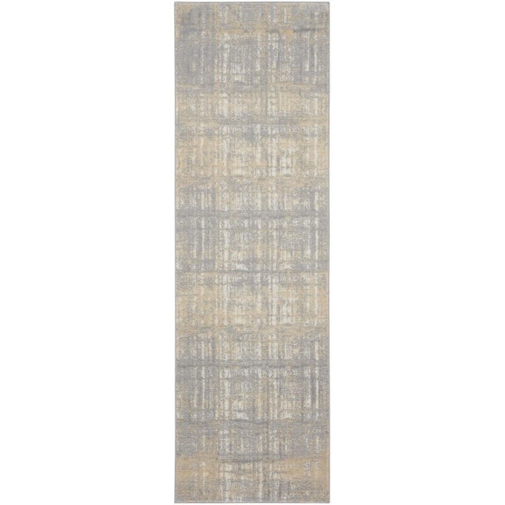 Calvin Klein Ck005 Enchanting ECH05 Runner Rug, Grey/Ivory, 2'3" x 7'3"