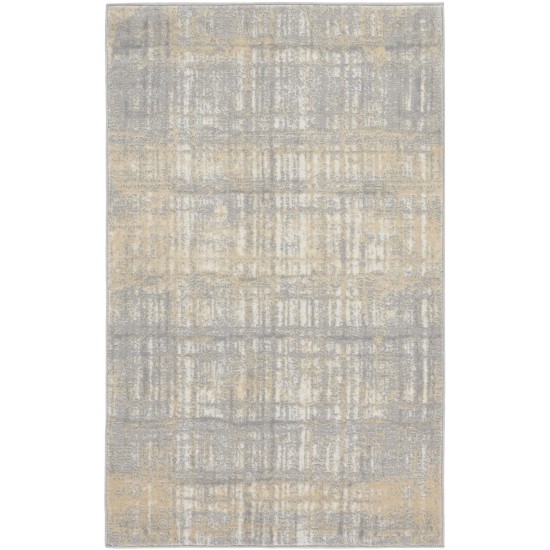 Calvin Klein Ck005 Enchanting ECH05 Area Rug, Grey/Ivory, 3'2" x 5'