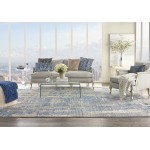 Nourison Ellora ELL01 Area Rug, Blue, 8'6" x 11'6"