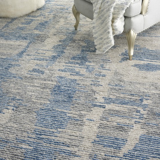 Nourison Ellora ELL01 Area Rug, Blue, 8'6" x 11'6"