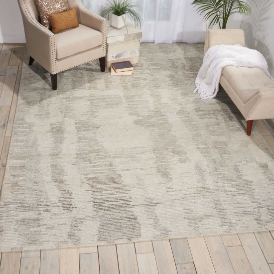 Nourison Ellora ELL01 Area Rug, Ivory/Grey, 7'9" x 9'9"