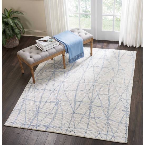 Nourison Ellora ELL02 Area Rug, Sky, 5'6" x 7'5"