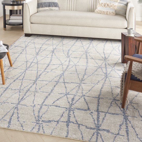 Nourison Ellora ELL02 Area Rug, Sky, 7'9" x 9'9"