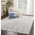 Nourison Ellora ELL02 Area Rug, Sky, 8'6" x 11'6"