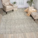 Nourison Ellora ELL02 Area Rug, Stone, 7'9" x 9'9"