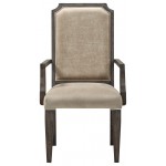 ACME Peregrine Arm Chair (Set-2), Fabric & Walnut (2Pc/1Ctn)