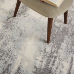 Nourison Etchings ETC02 Area Rug, Grey/Light Blue, 4' x 6'