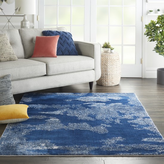 Nourison Etchings ETC03 Area Rug, Blue, 4' x 6'