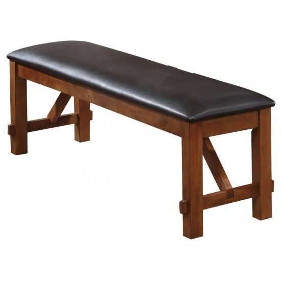 ACME Apollo Bench, Espresso PU & Walnut