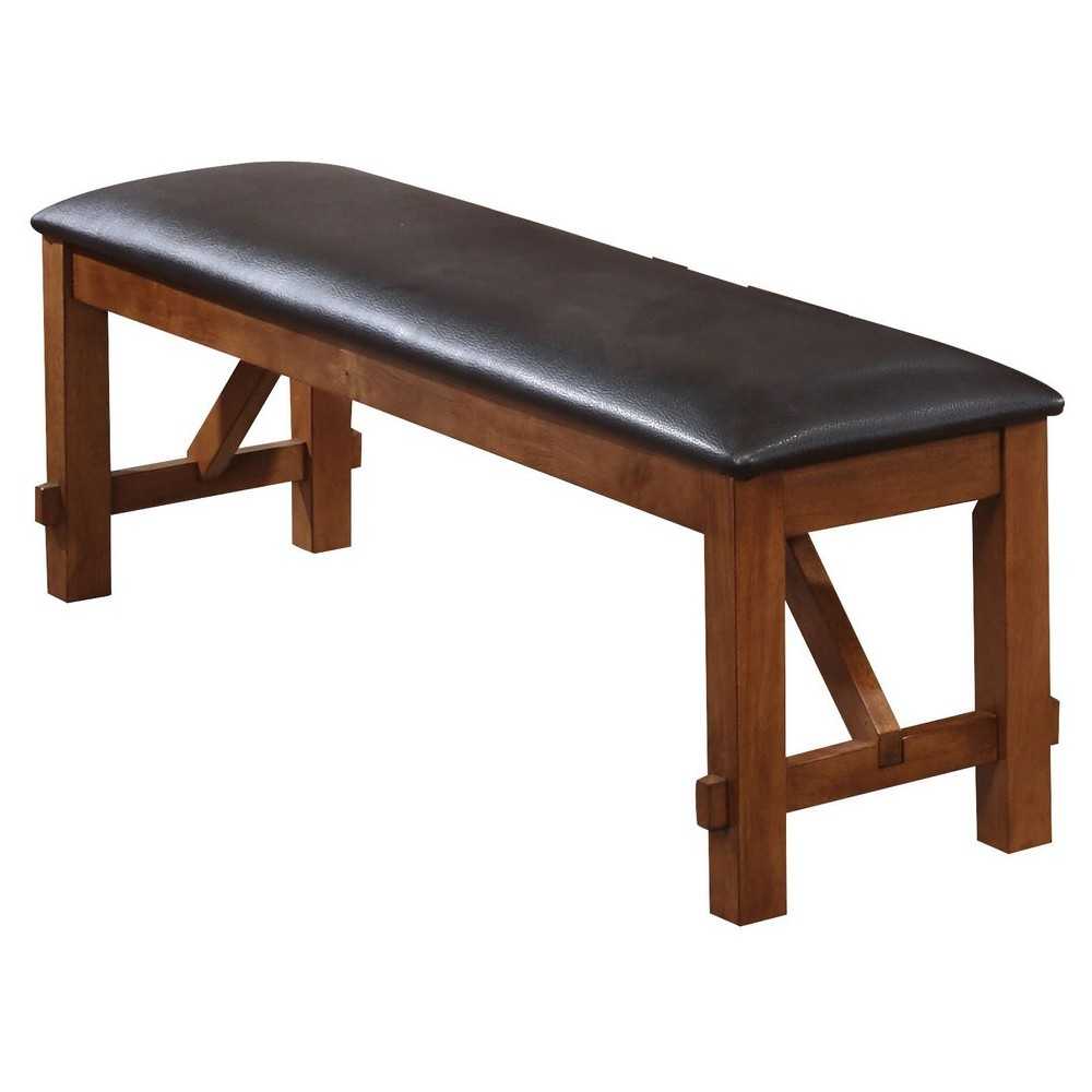 ACME Apollo Bench, Espresso PU & Walnut