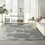 Nourison Etchings ETC03 Area Rug, Grey, 8' x 10'