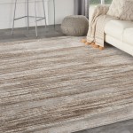 Nourison Elation ETN01 Area Rug, Ivory/Grey, 7' x 10'