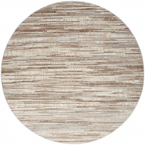 Nourison Elation ETN01 Area Rug, Ivory/Grey, 7'10" x Round