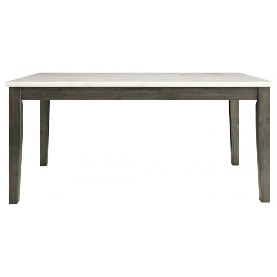 ACME Merel Dining Table, White Marble & Gray Oak