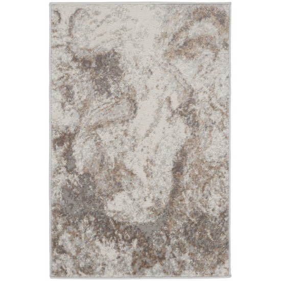 Nourison Elation ETN02 Area Rug, Ivory/Grey, 2' x 3'