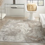 Nourison Elation ETN02 Area Rug, Ivory/Grey, 5'3" x 7'3"