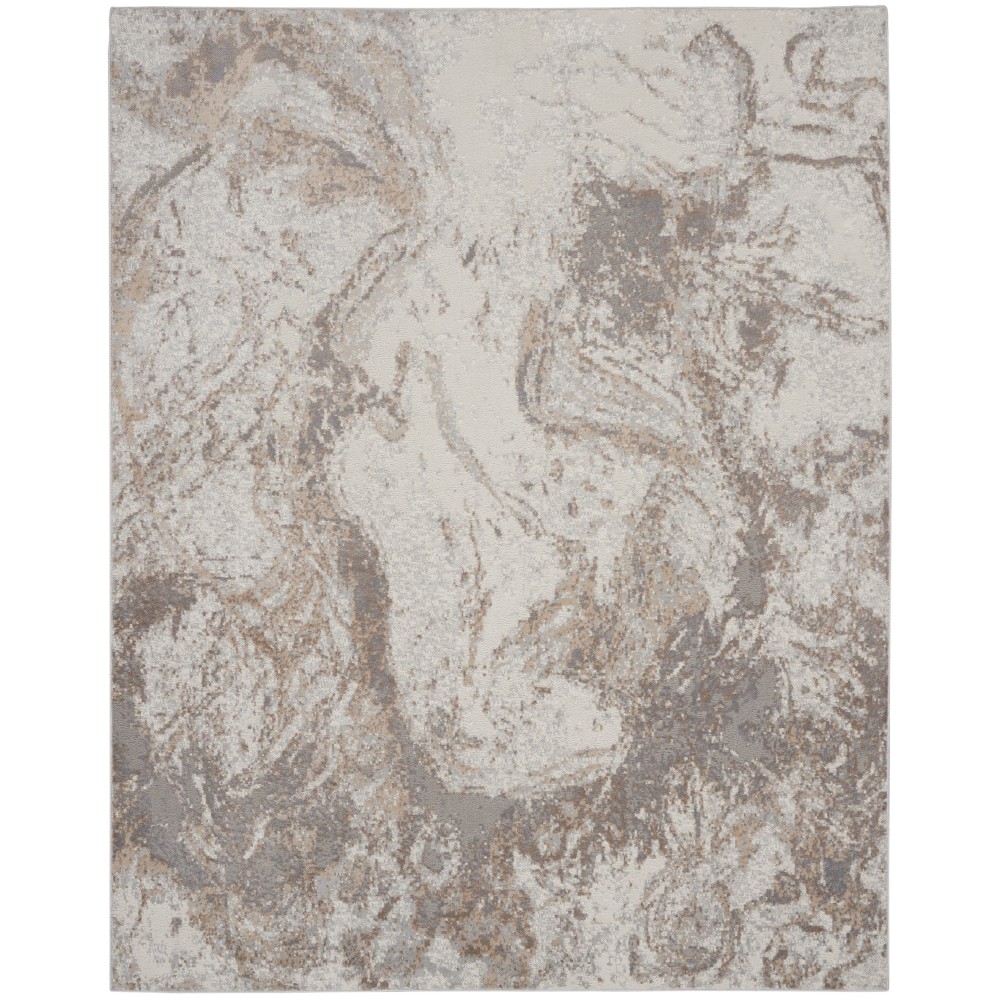 Nourison Elation ETN02 Area Rug, Ivory/Grey, 7'10" x 9'10"