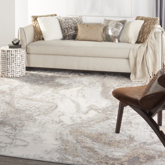 Nourison Elation ETN02 Area Rug, Ivory/Grey, 7'10" x 9'10"