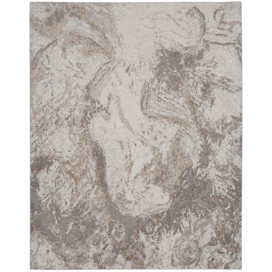 Nourison Elation ETN02 Area Rug, Ivory/Grey, 9' x 12'